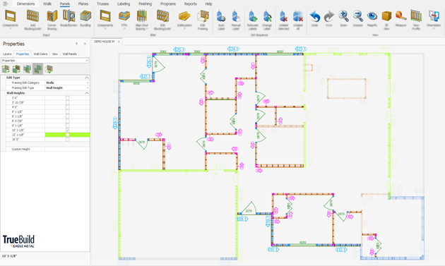 wall panel design software screenshot